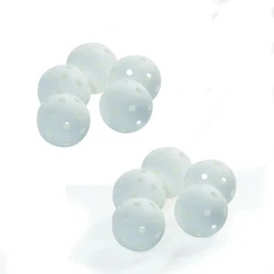 Balles perforées pour floorball / pickleball – Durs, blancs, par 10